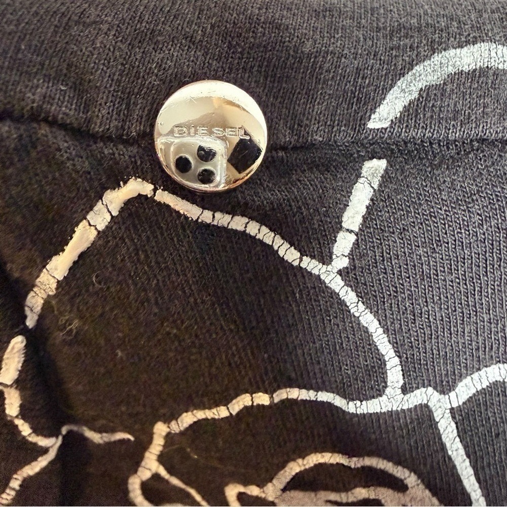 Archive Diesel Y2K Black Rose Graphic Baby Tee • Distressed Indie Sleaze S - Picture 6 of 11